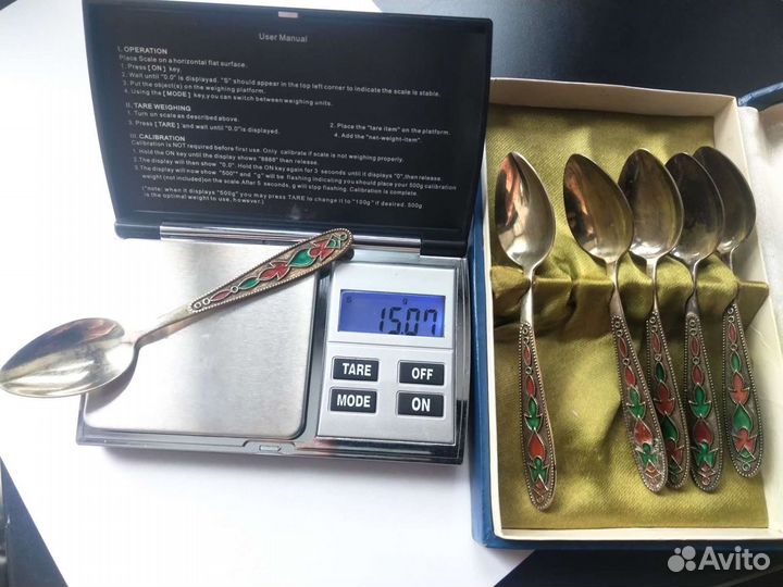 Комплект сереб ложек коф 89.22г 875* набор сост но