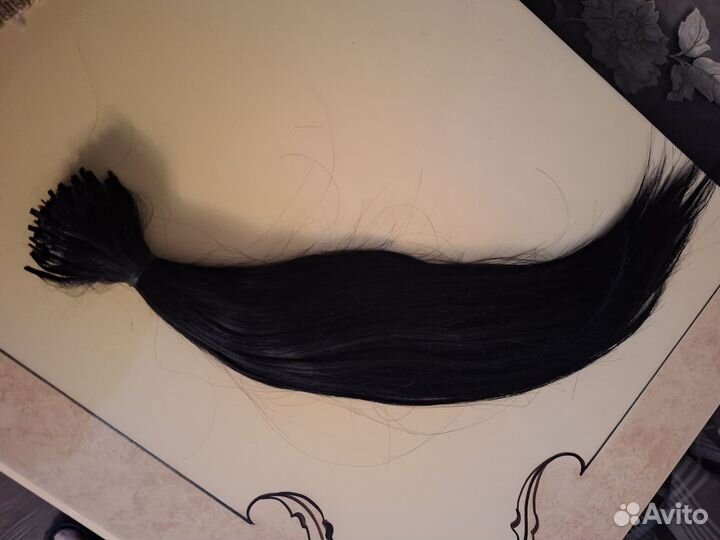 Волосы для наращивания черные бу
