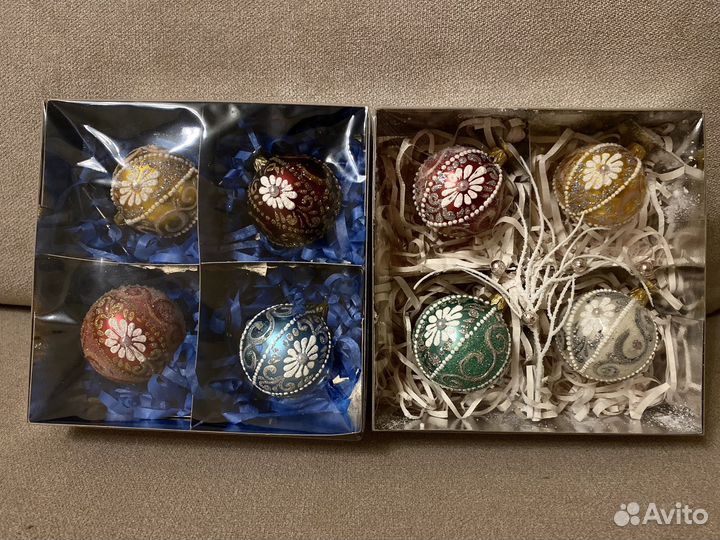 Елочные игрушки шары набор 4 шт