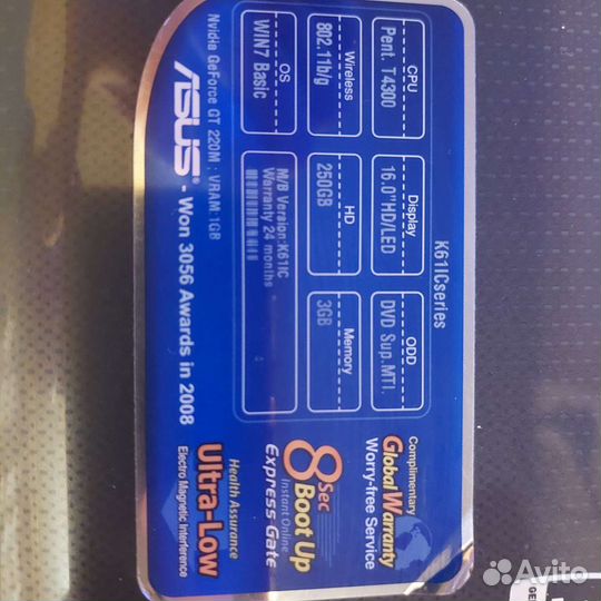 Ноутбук asus K61IC