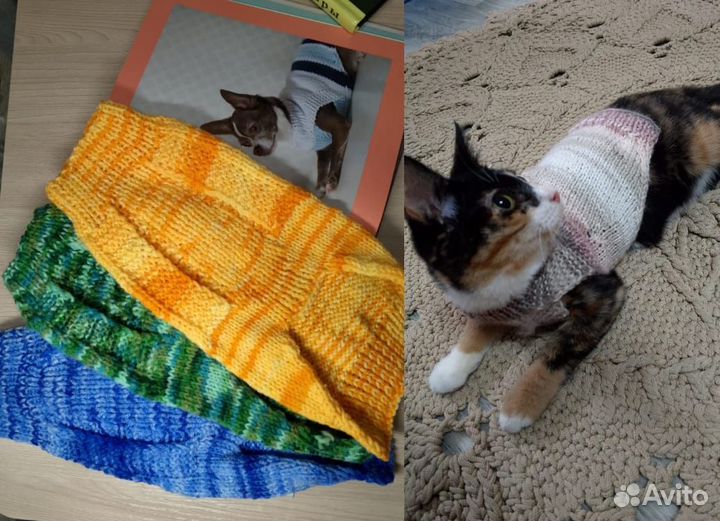 Вязаный жилет для собак