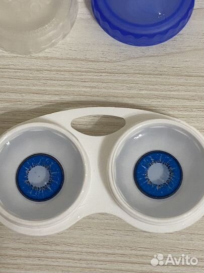 Линзы голубые