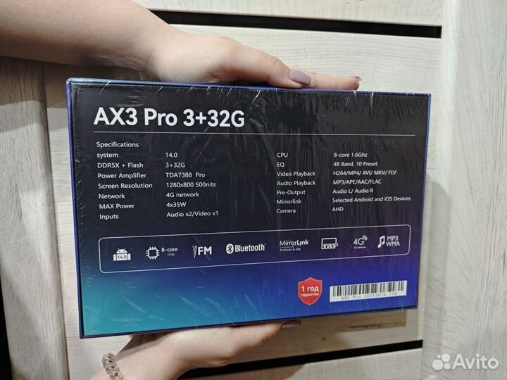 Андроид магнитола AX3 PRo (3+32 G) 4G (8-ядр)