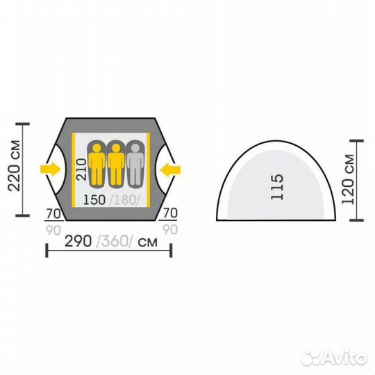 Палатка новая Talberg Boyard 3 Pro туристическая