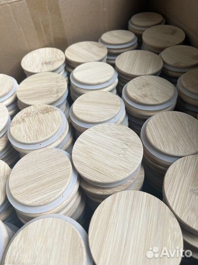 Деревянные крышки для свечей стаканов с резинкой