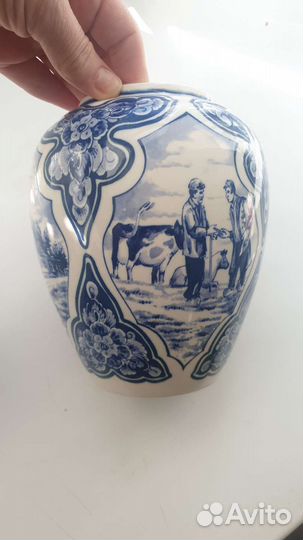 Ваза Delft blue 1911-1986 г фаянсовая ваза