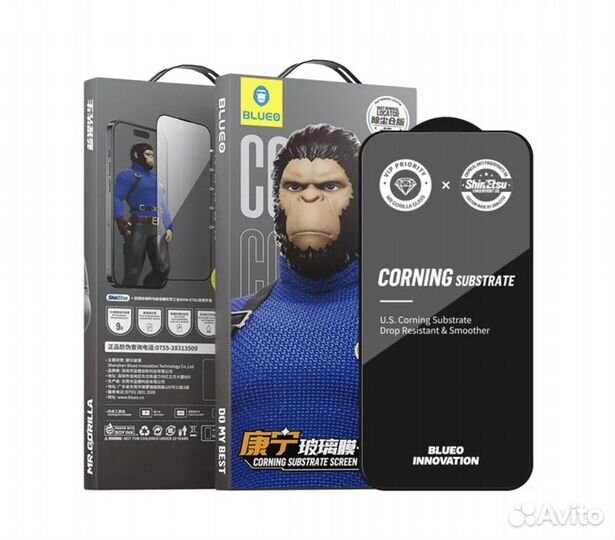 Стекла blueo iPhone 15 pro max corning gorilla usa