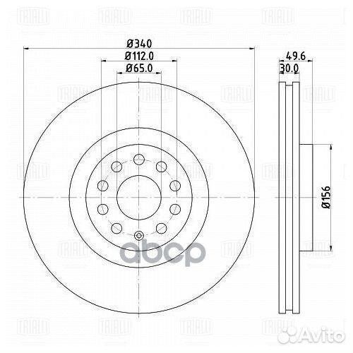 Диск тормозной Skoda Octavia A7 (13) / Vw Golf