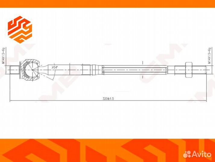 Рулевая тяга GMB 08011190