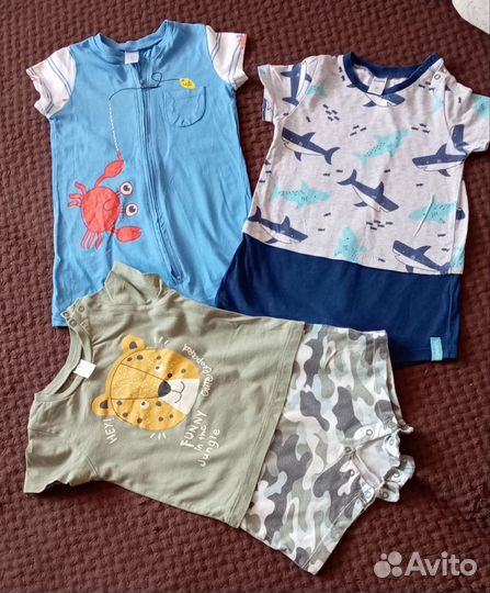 Вещи пакетом на мальчика 74 80 86