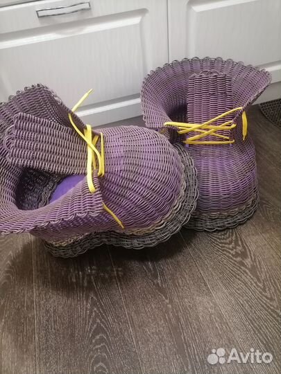 Кашпо из ротанга