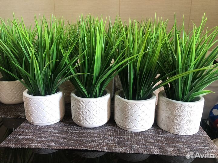 Осока, цветы интерьерные, зелень искусственная