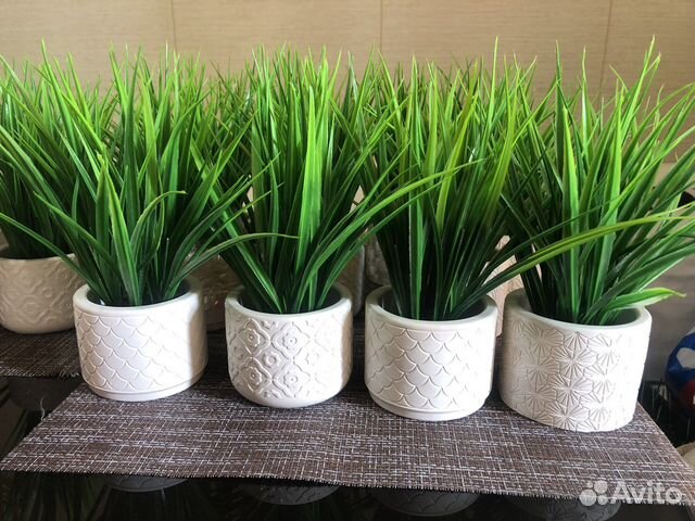 Осока, цветы интерьерные, зелень искусственная