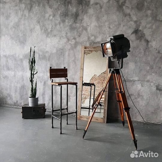 Торшеры лофт СССР на треноге от