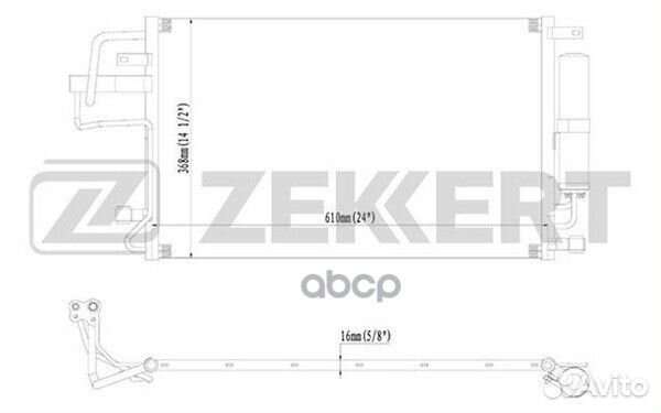 Радиатор конд. Hyundai Tucson 04- Kia Sportage