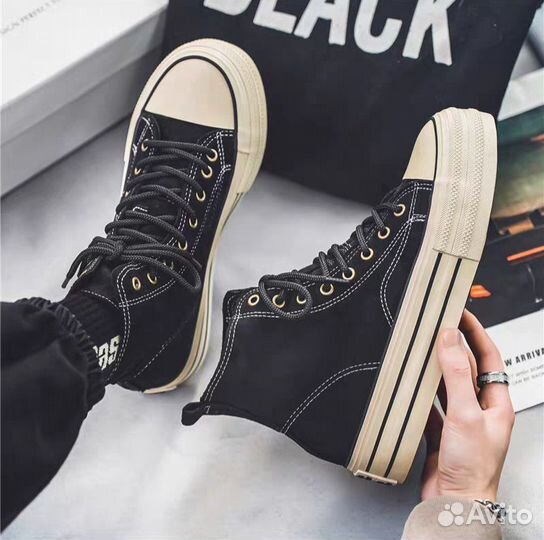 Кеды на высокой подошве