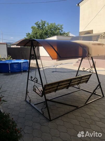 Качели переносные, скамейки разных форм и размеров