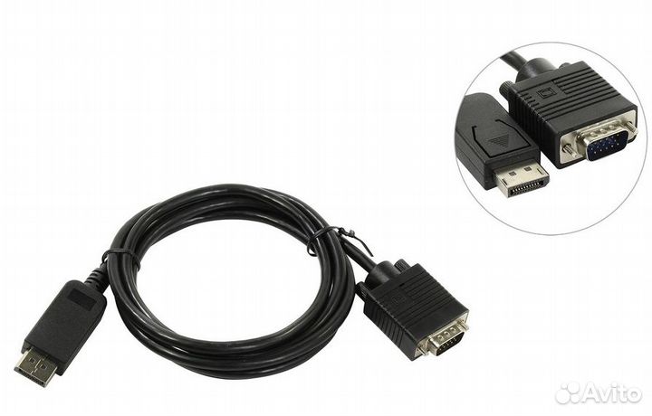 Кабель-переходник DP ) VGA M/M 1,8м Telecom 669