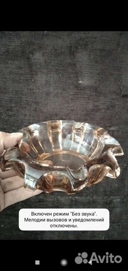 Стаканы и вазочка, цветное стекло, СССР