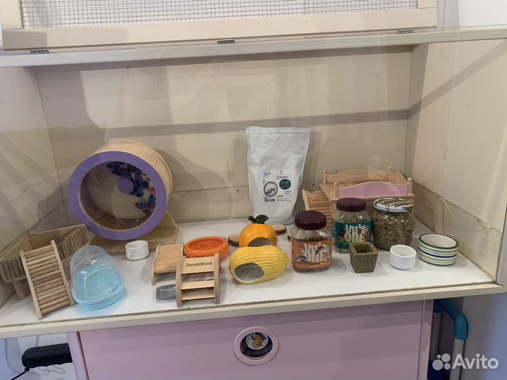 Продам витрину для хомяков и аксессуары