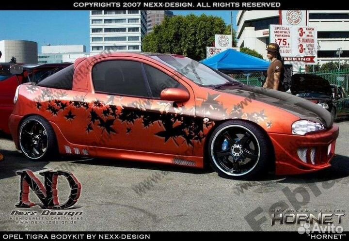 Накладки на пороги Опель тигра а