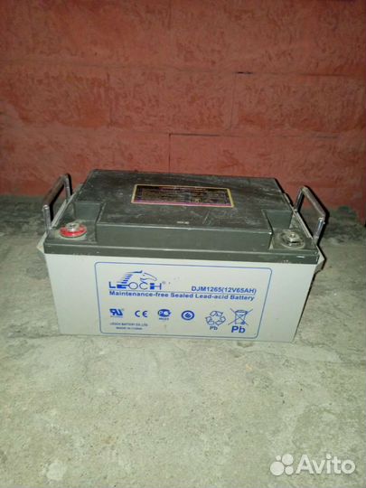 Аккумулятор гелевый 65 А.Ч.AGM