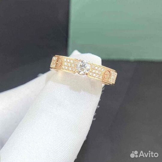 Cartier Love Solitaire золотое кольцо 0,31ct