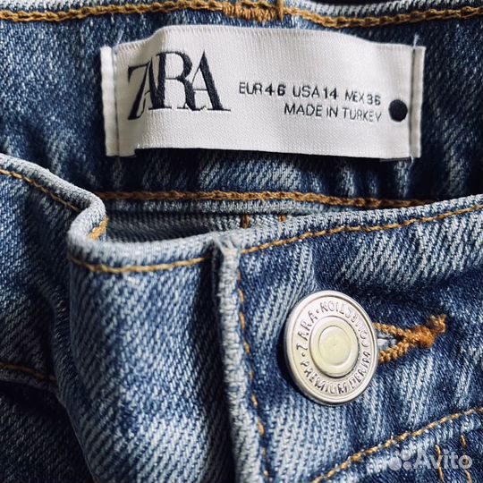 Новые рваные джинсы Zara XL