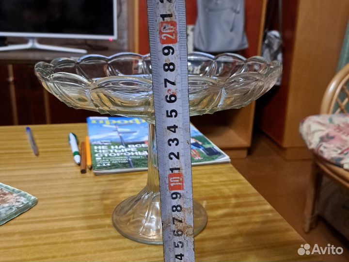 Ваза для фруктов на ножке СССР