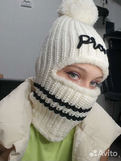 Балаклава вязаная женская