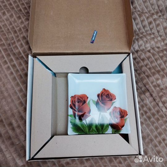 Набор тарелок стекло 7 шт. Новый