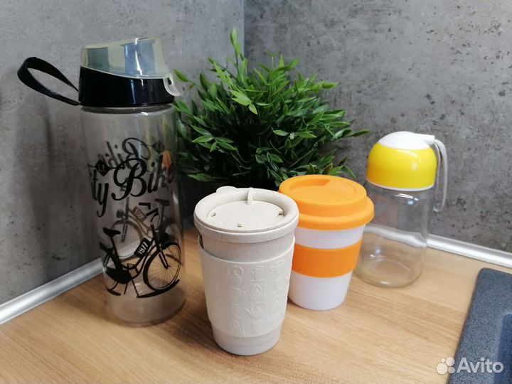 Кружка для кофе чая, бутылка, банка таблетница