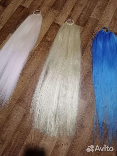 Волосы для наращивания на резинке