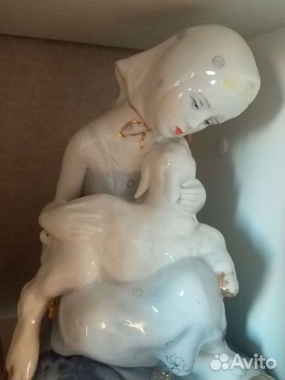 Статуэтка Алёнушка с козленком СССР