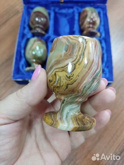 Набор рюмок из камня(Оникс)