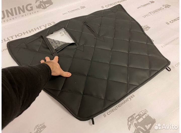 Утеплитель радиатора на Газель Бизнес черный ромб