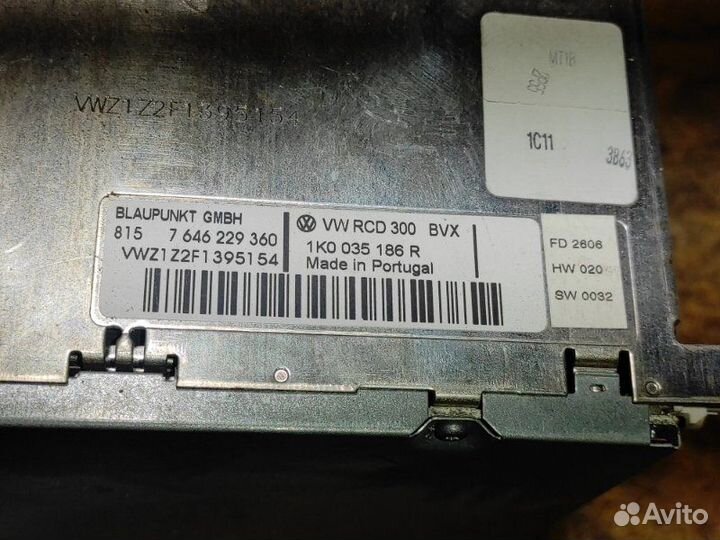 Магнитофон (магнитола) Volkswagen Caddy 2KB BSU