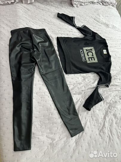Iceberg кофта штаны кожаные bershka оригинал 146