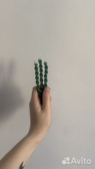 Свечи восковые с травами для привлечения денег