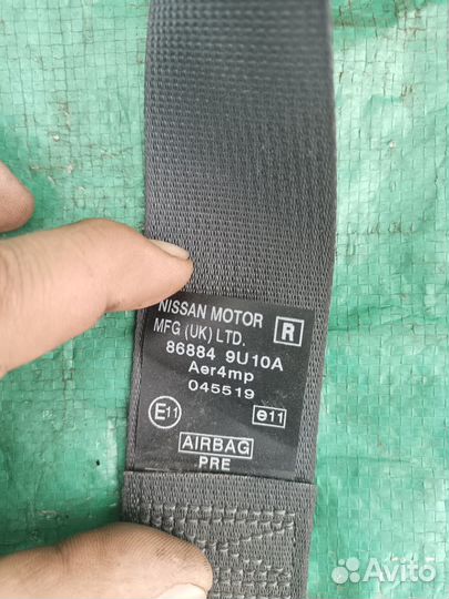 Ремень безопасности правый Nissan Note 2006-2013