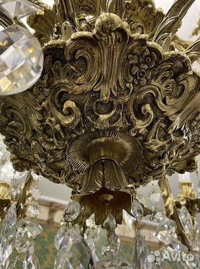 Бронзовая Люстра Preciosa с хрусталём