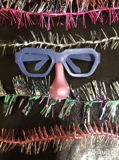 Новогодняя мишура очки деда мороза СССР