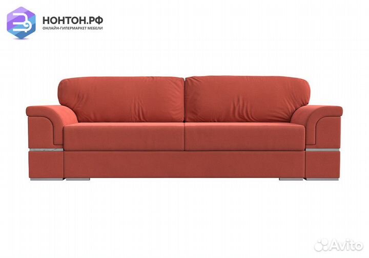 Диван еврокнижка Порту микровельвет коралловый