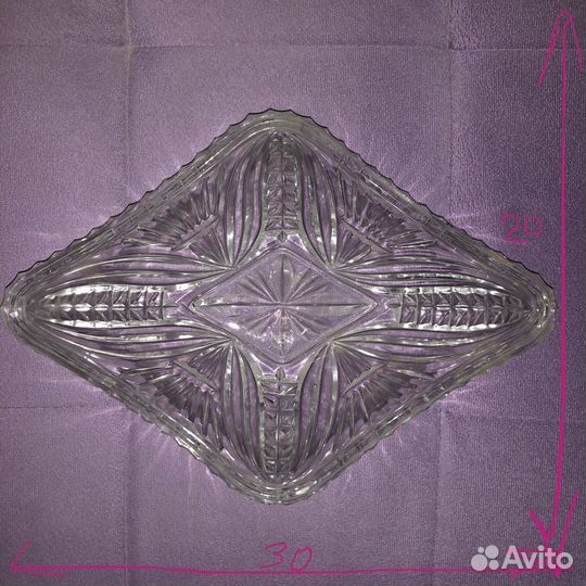 Хрустальное блюдо для фруктов