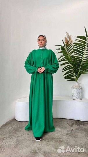 Платье с платком из муслина