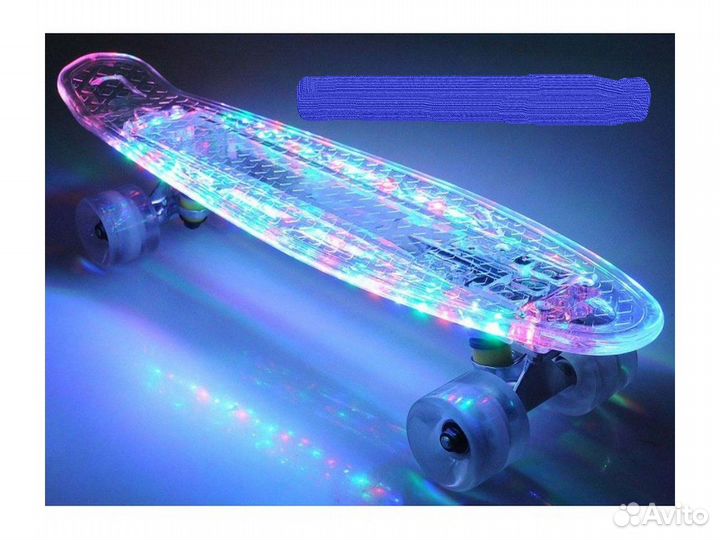Пениборд 56см pu колеса свет рама
