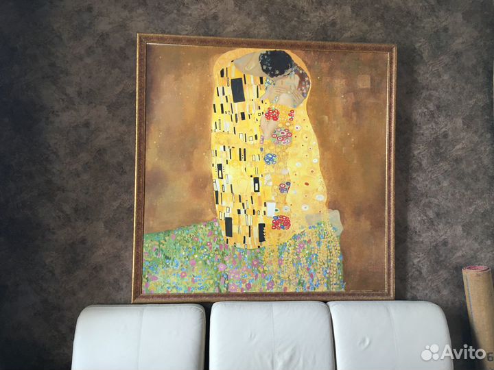 Поцелуй. Густав Климт. Холст (репродукция)