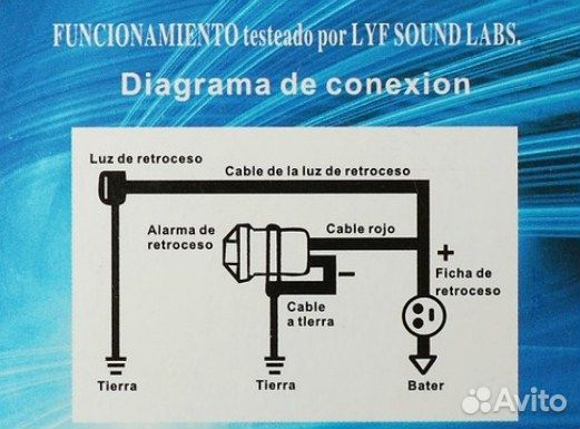 Звуковой сигнал заднего хода 12В