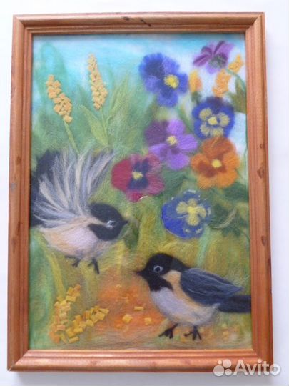 Картина из шерсти