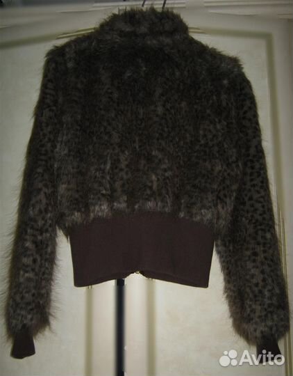 Куртка искусственный мех под леопард